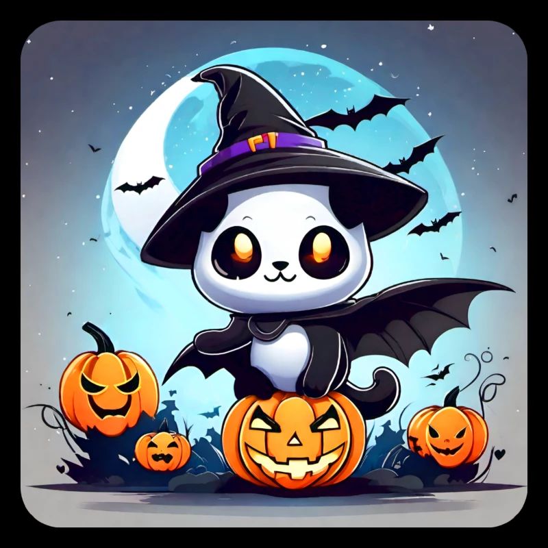 Cute creepy monster with jack lanterns