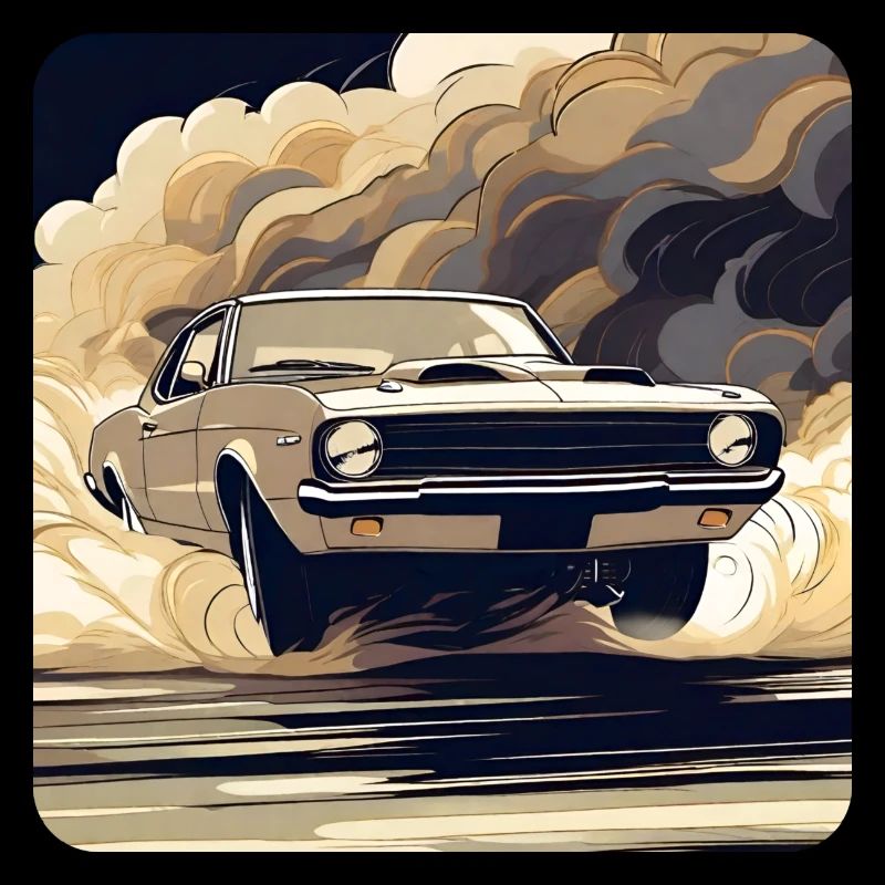 Oldtimer Drift Auto Turbo Rallye mit Rauch