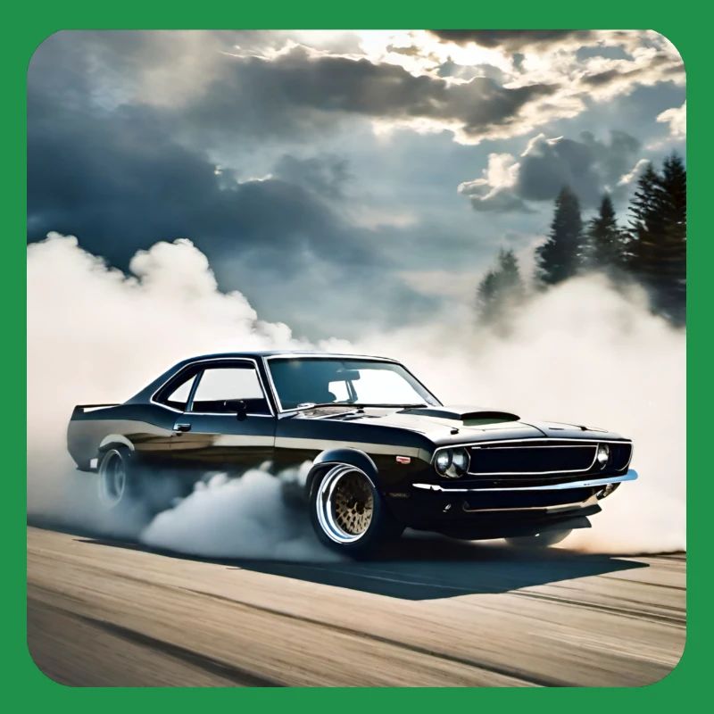 Black Odtimer Drift Car Turbo with Smoke