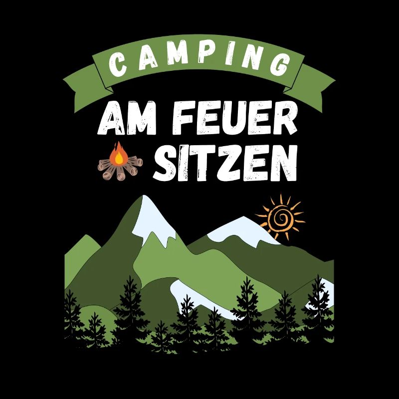 Camping am Feuer sitzen - Design