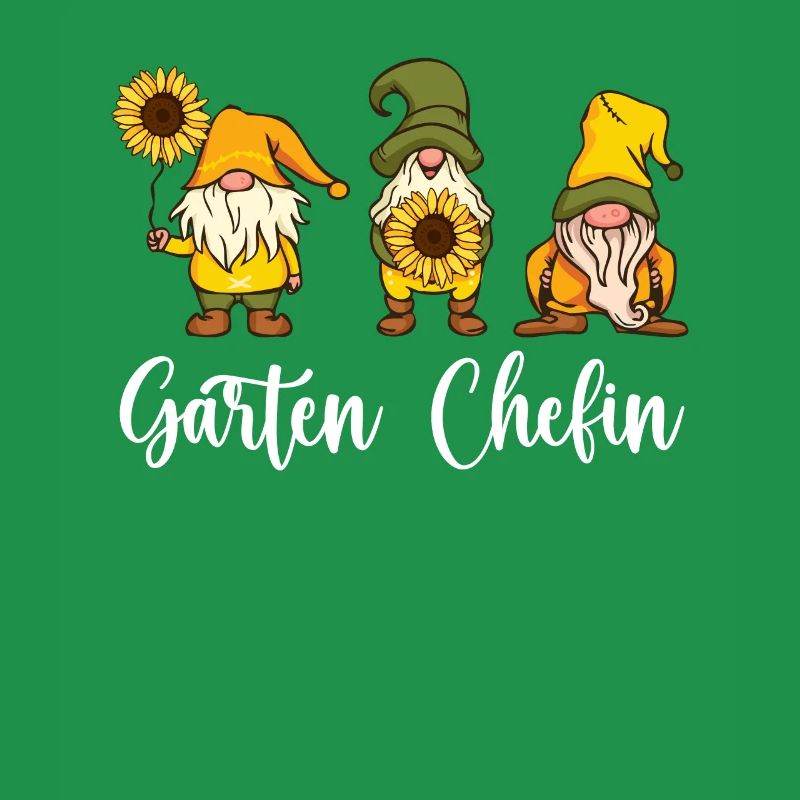 Garten Chefin Sonnenblumen Gartenzwerge