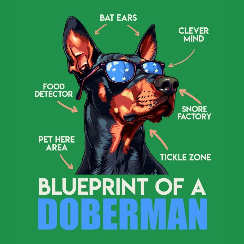 Doberman Besitzer BAUPLAN EINES DOBERMANNS Lustig