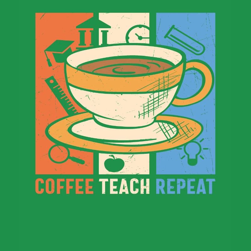 Café Enseigner Répéter le café et citations des enseignants