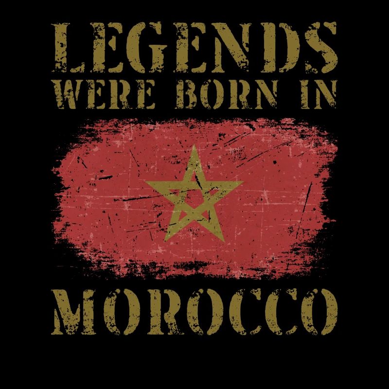 Vintage Design Drapeau Marocain Maroc