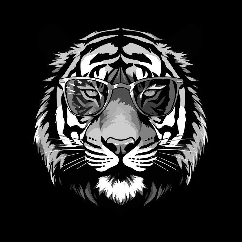 Tiger Hipster Cool Party