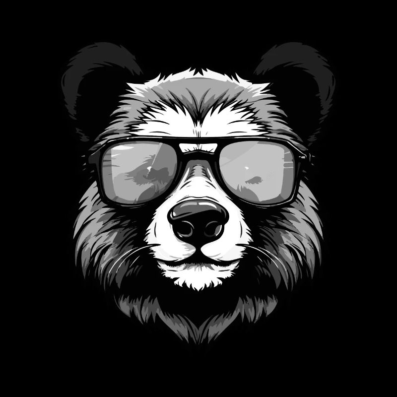 Fête cool hipster panda