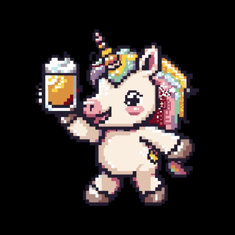 Einhorn Pixel Bier