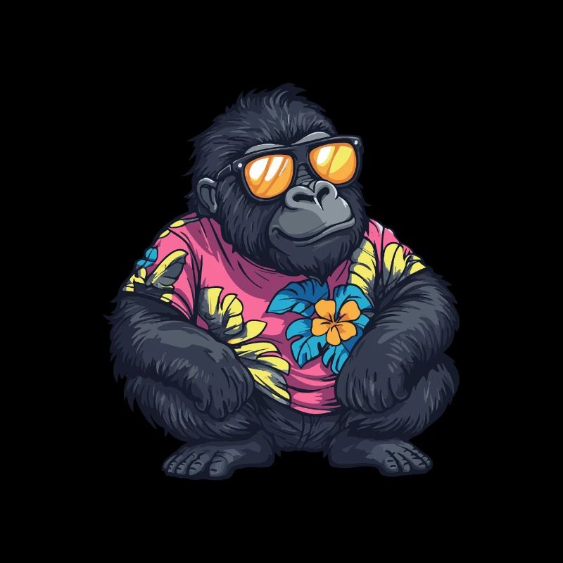 Gorilla Comic Lustig Sommer