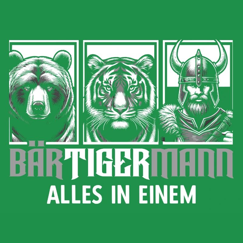 Bärtigermann Bär Tiger Mann Geschenk Bart
