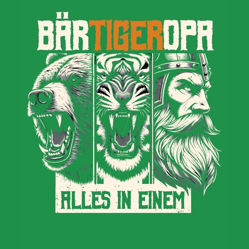 BärtigerOpa Bär Tiger Opa Geschenk Bart Bartträger