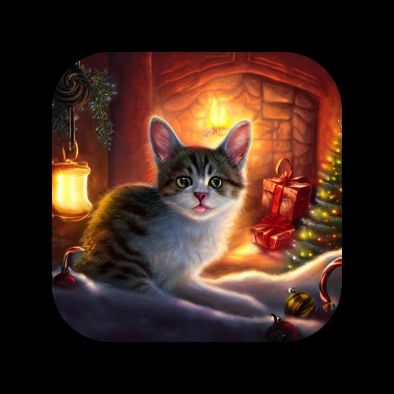 Chat de Noël doux