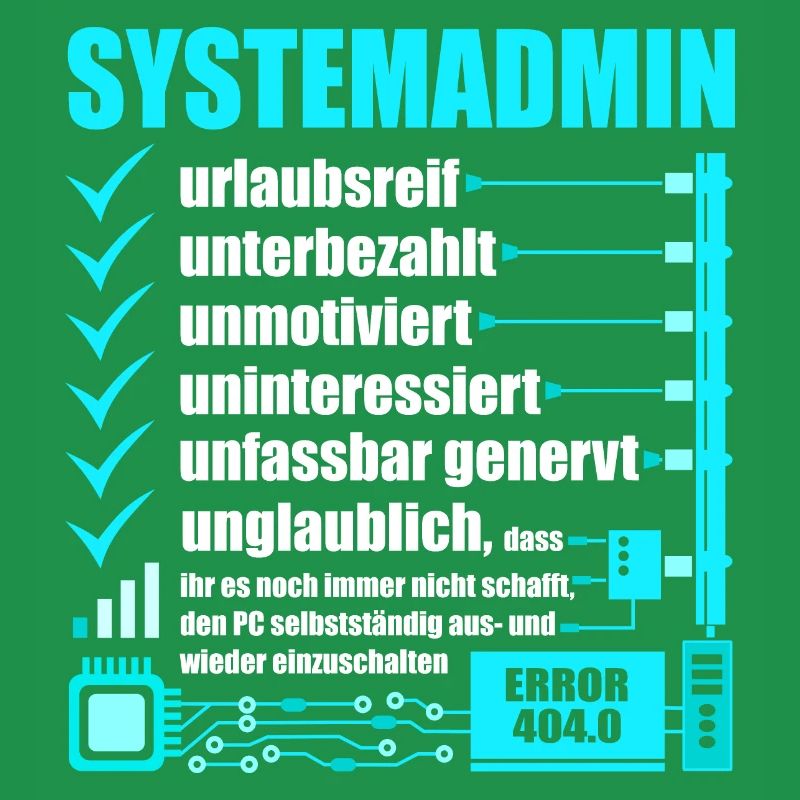 Systemadministrator, IT-Support, Netzwerkadmin, PC