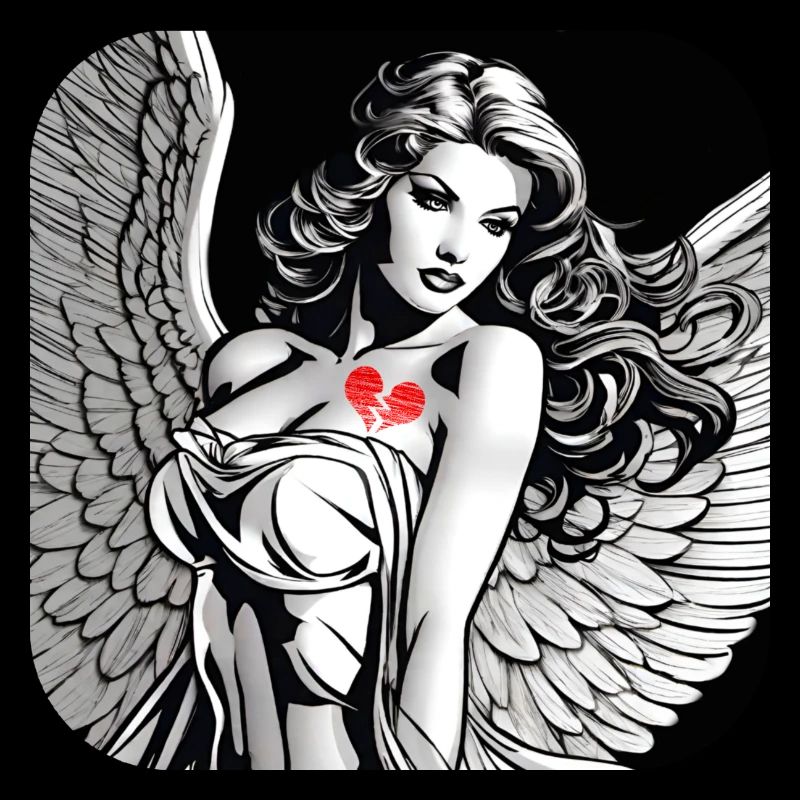 Engel gebrochenes Herz Tattoo