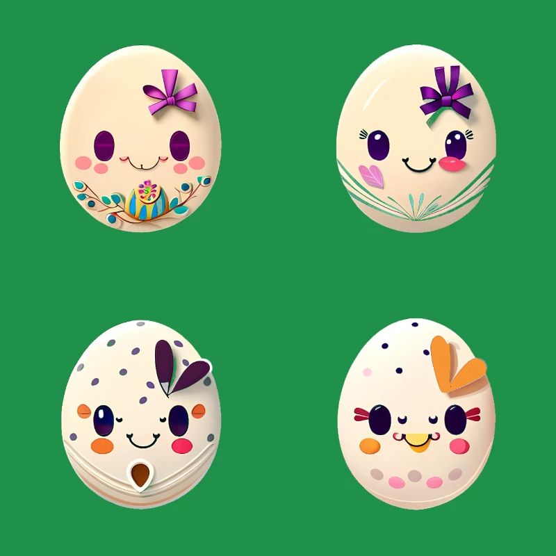 Colorful eggs painted for Easter