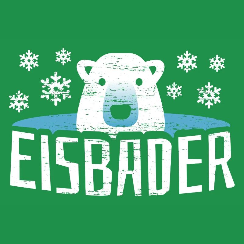Eisbär Eisbaden Eisbad