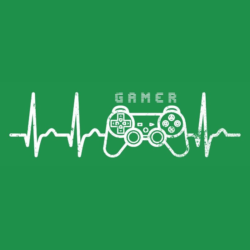 EKG - Herzkurve - Puls - Gamer - Controller