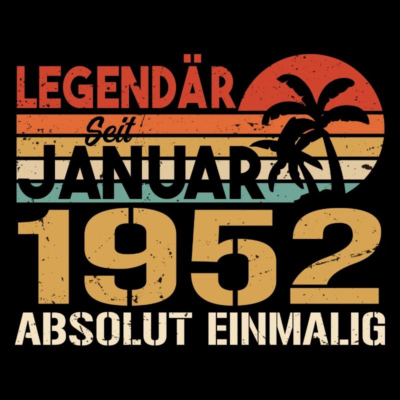 Geburtstagsgeschenk geboren im Januar 1952