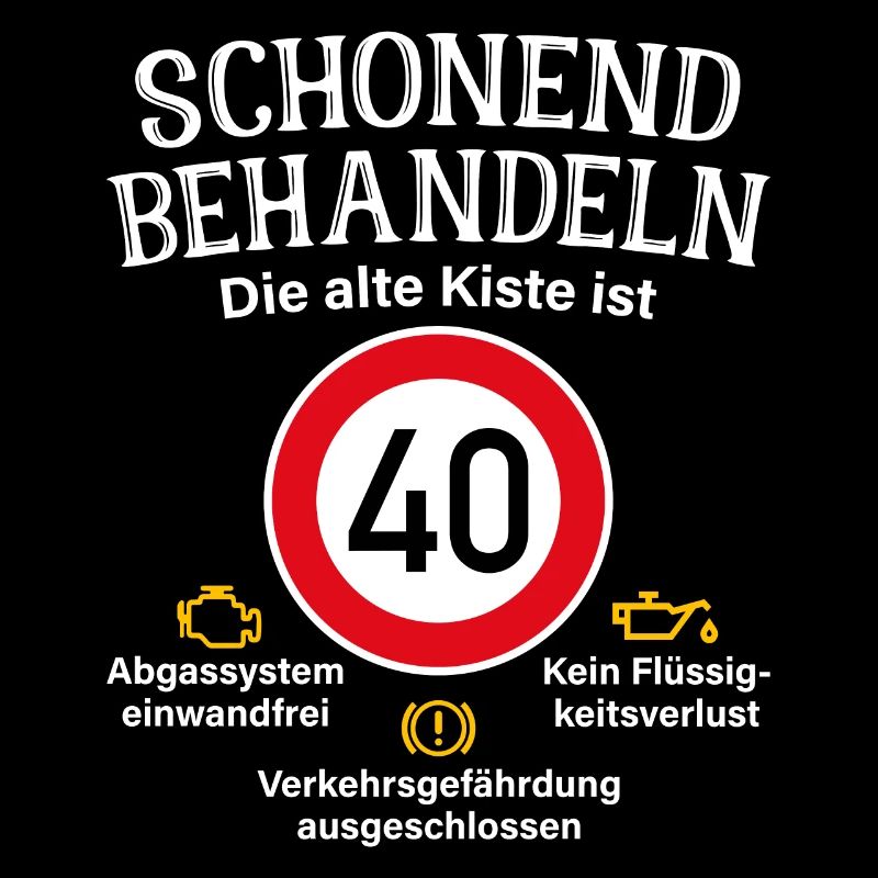 40. Geburtstag Schonend Behandeln Alte Kiste 40