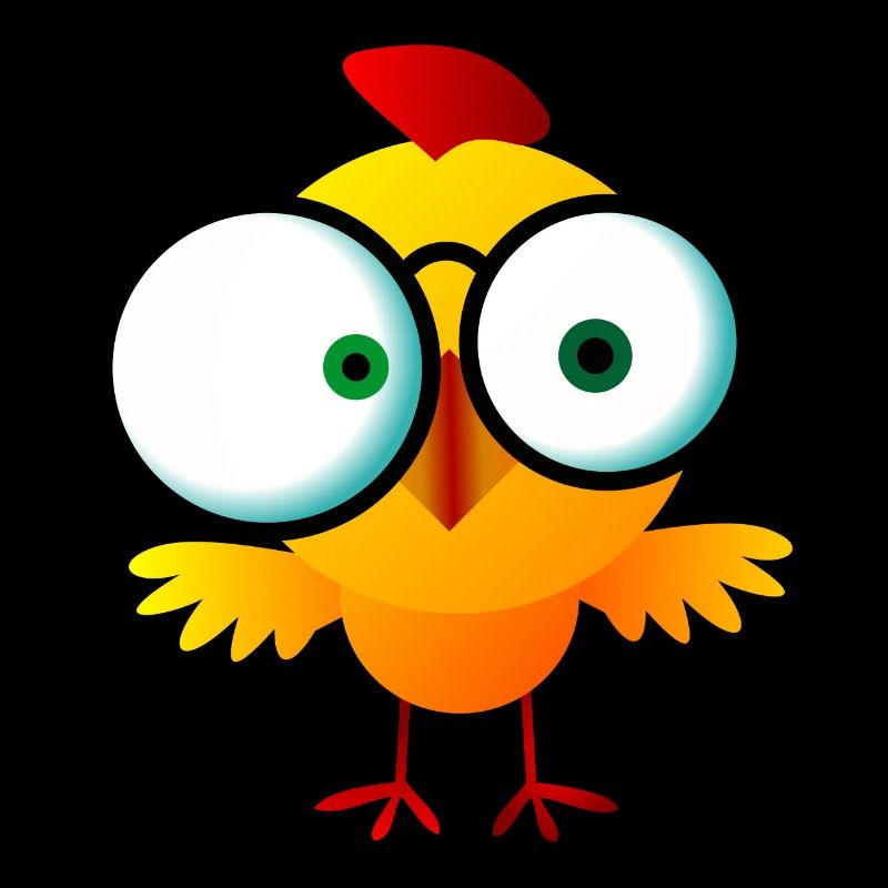 Crazy Chick mit Brille