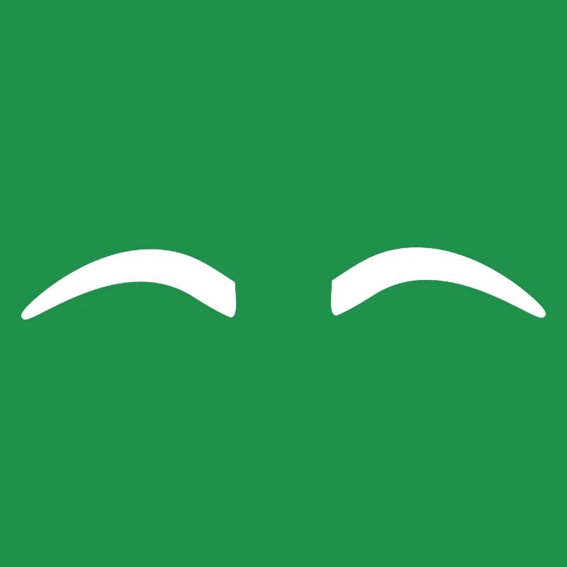 Eyebrows white smooth