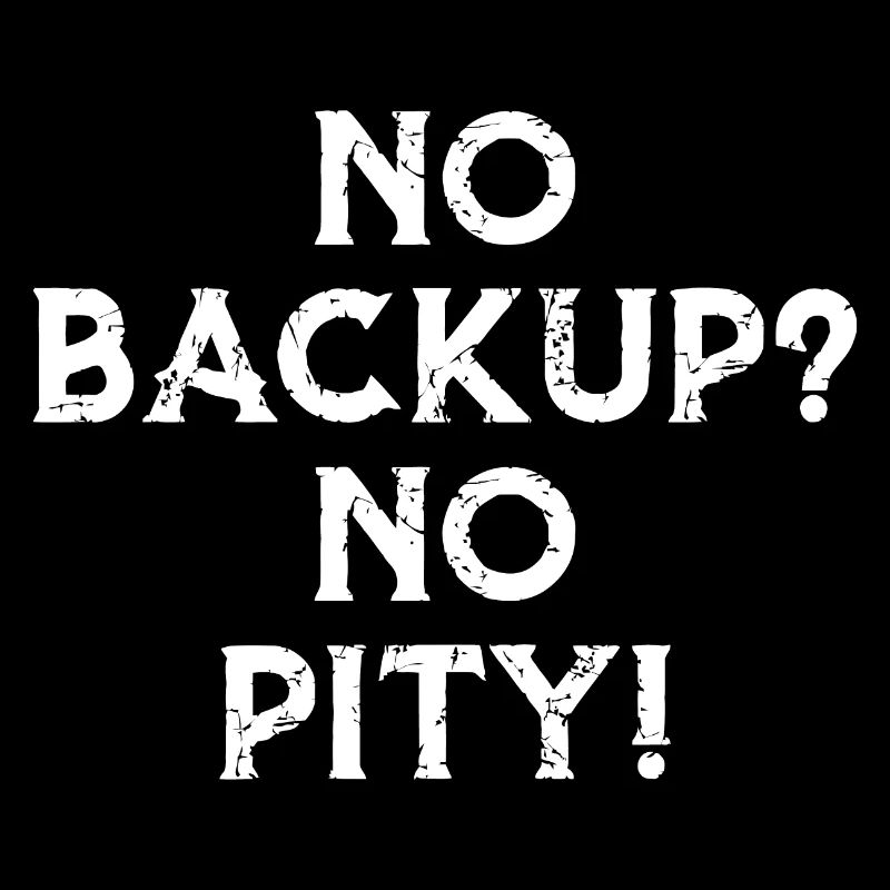 NO BACKUP? NO PITY!