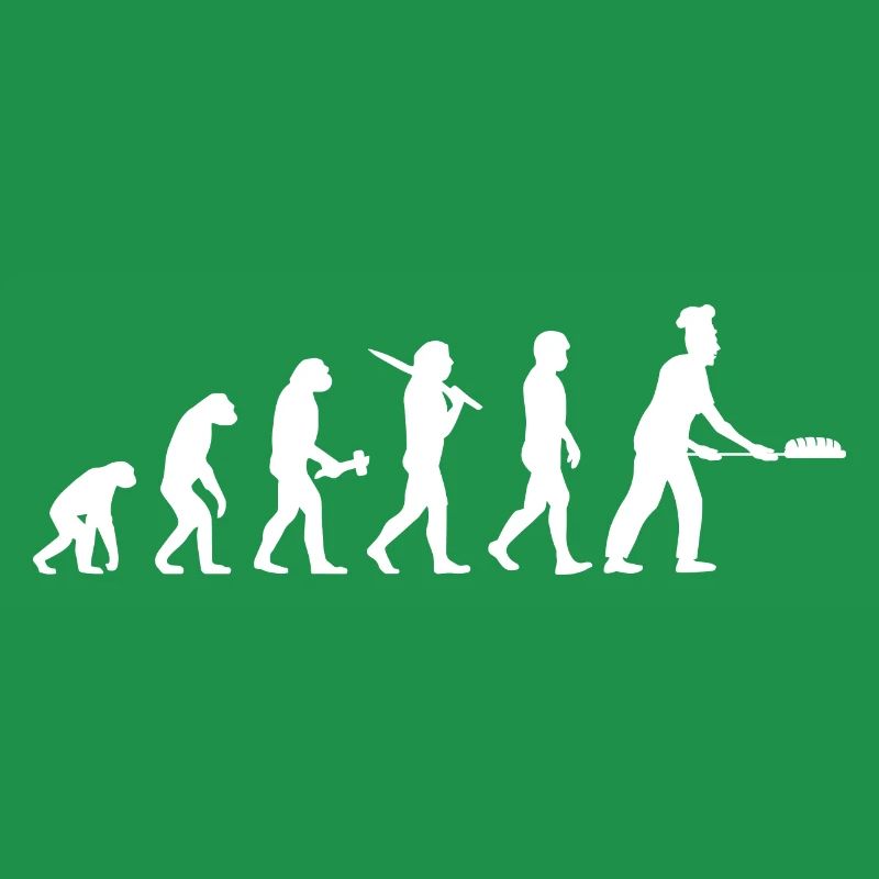 Bäcker Bäckerin Bäckerei Evolution Backen Geschenk