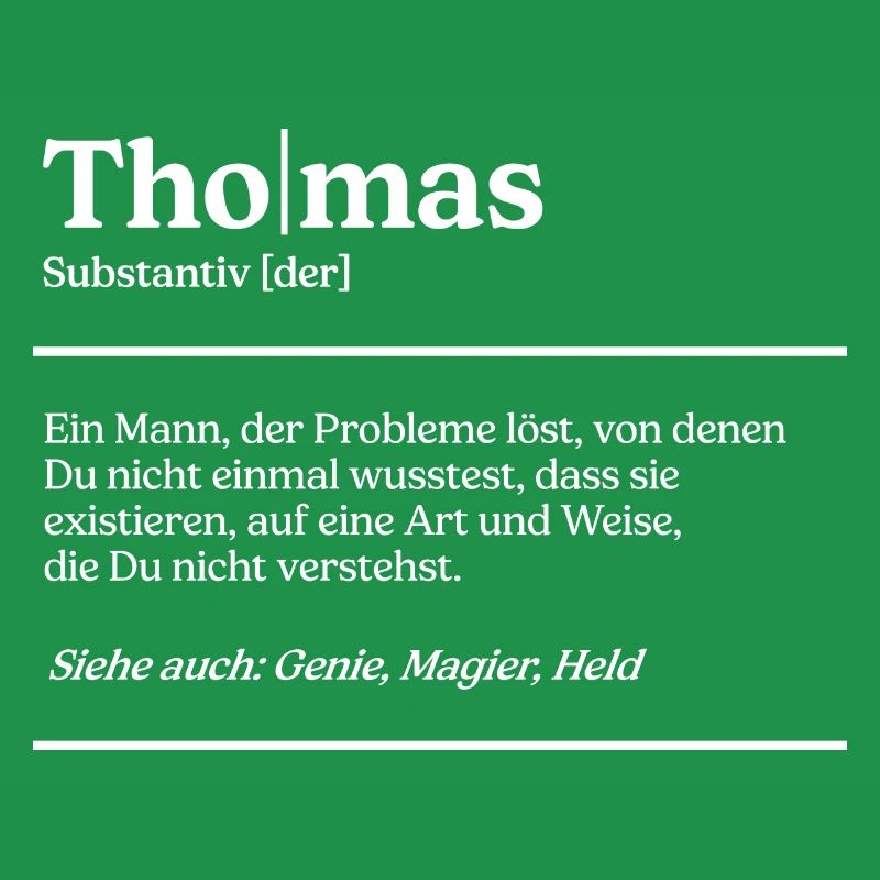 Thomas Name Definition Design für stolze Thomas