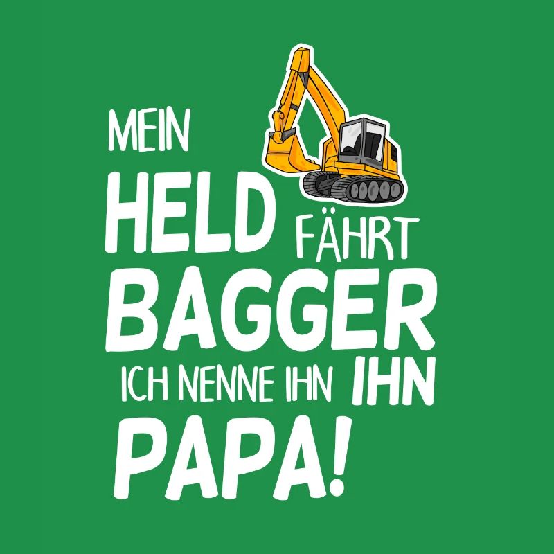 Bagger Held Papa Vater Geschenk
