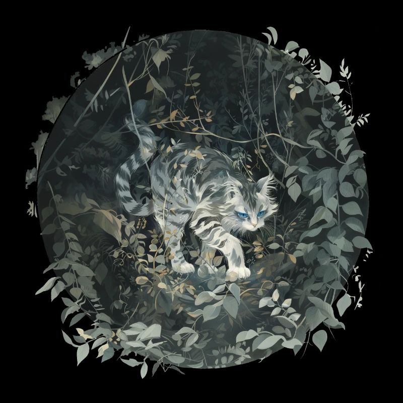Ivypool Efeusee Graue Katze Pflanzen Wald schön