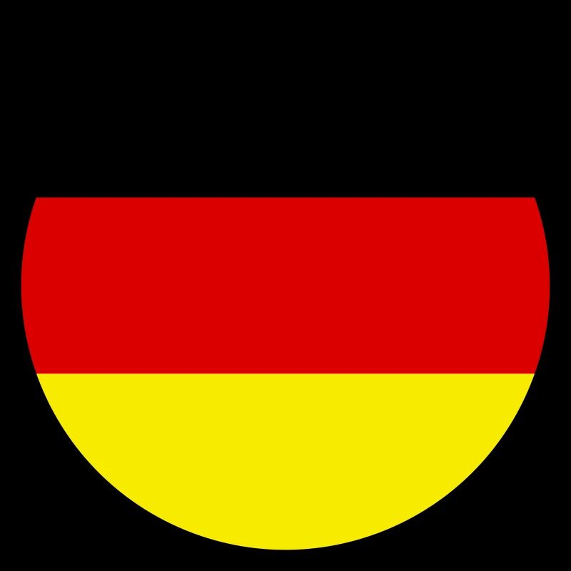 Flag Germany Germany Three Colors Vector Round