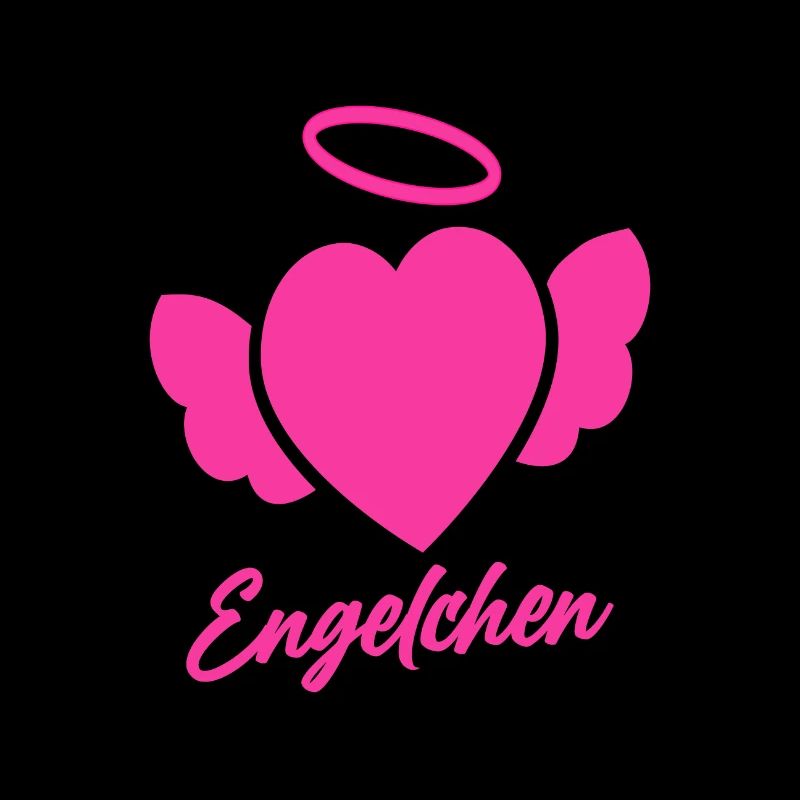 Engelchen mit Herz und Heiligenschein