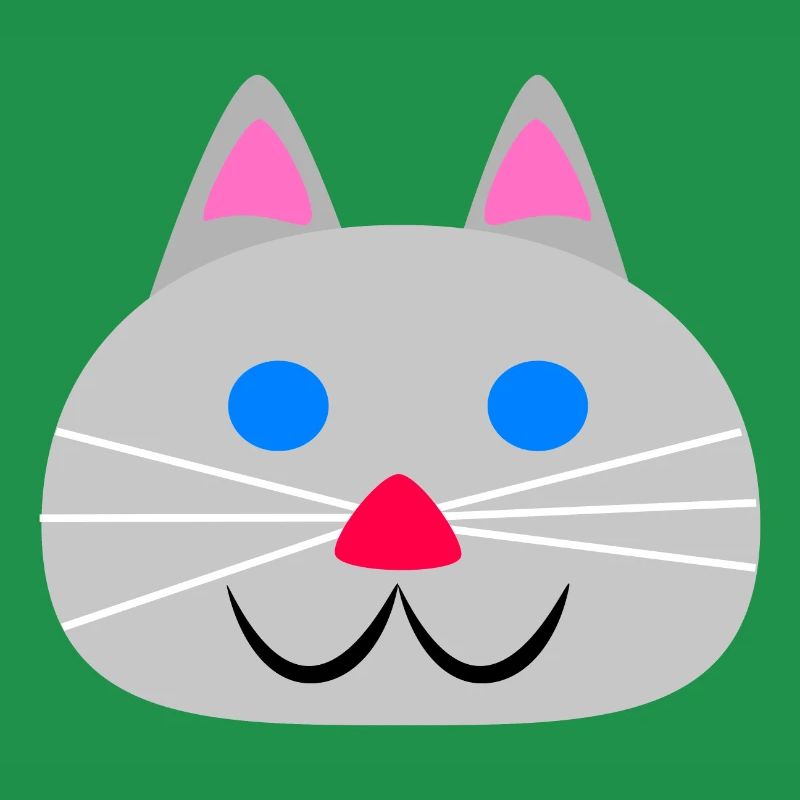 Visage de chat mignon