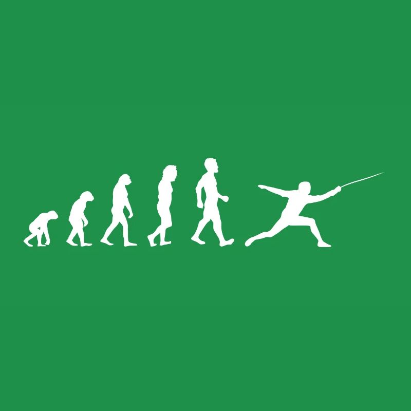 Evolution Geschenk fechten Fechter Fecht Kampf