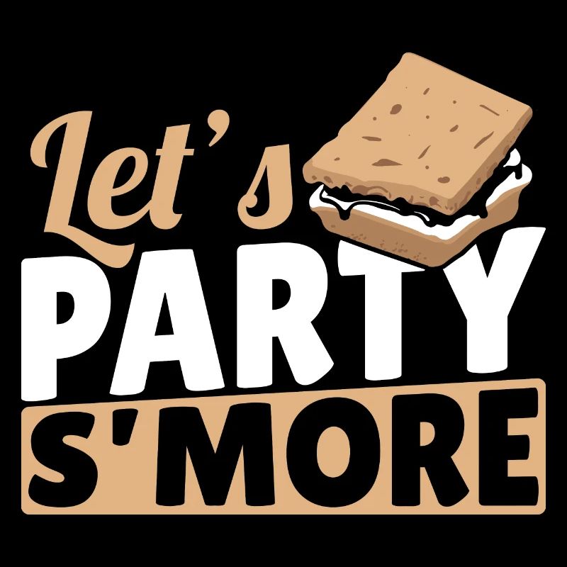 Marshmallow Camping Campfire Cool Let’s Party Smor