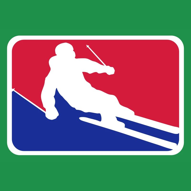 blue red button frame shield ski drive down