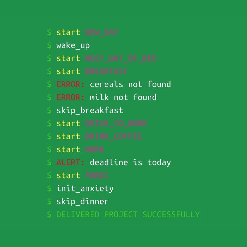 Journée dans la vie d'un programmeur | Coding Geek Gift