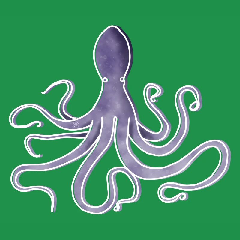 "Octopus", Boho Line Art Design, Series "Ocean"