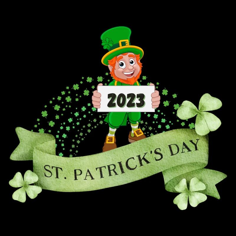 Saint-Patrick 2023 Leprechaun avec Clover Ireland