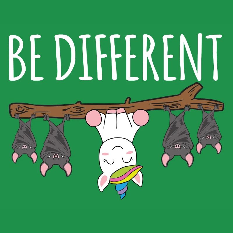 Be Different Unicorn With Bats