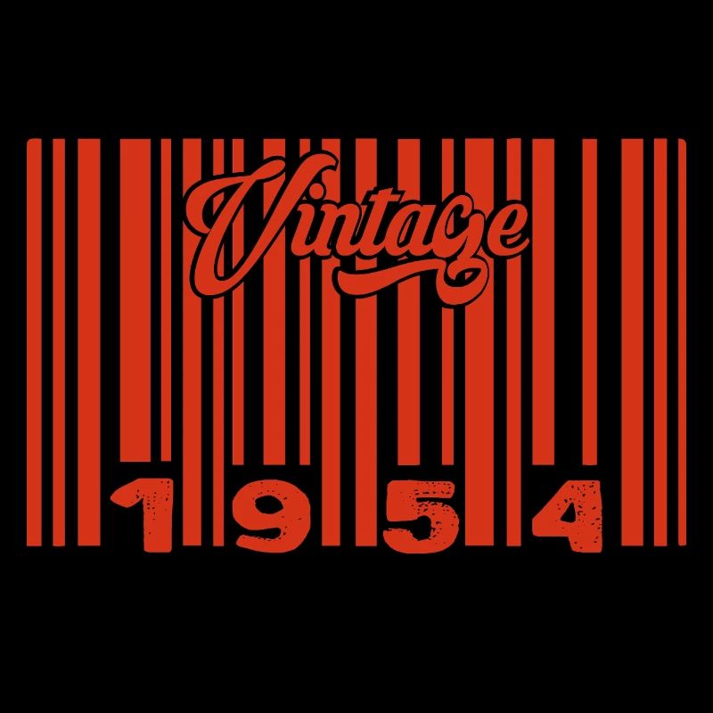 vintage 1954 né en 1954 71 ans bar code anniversai