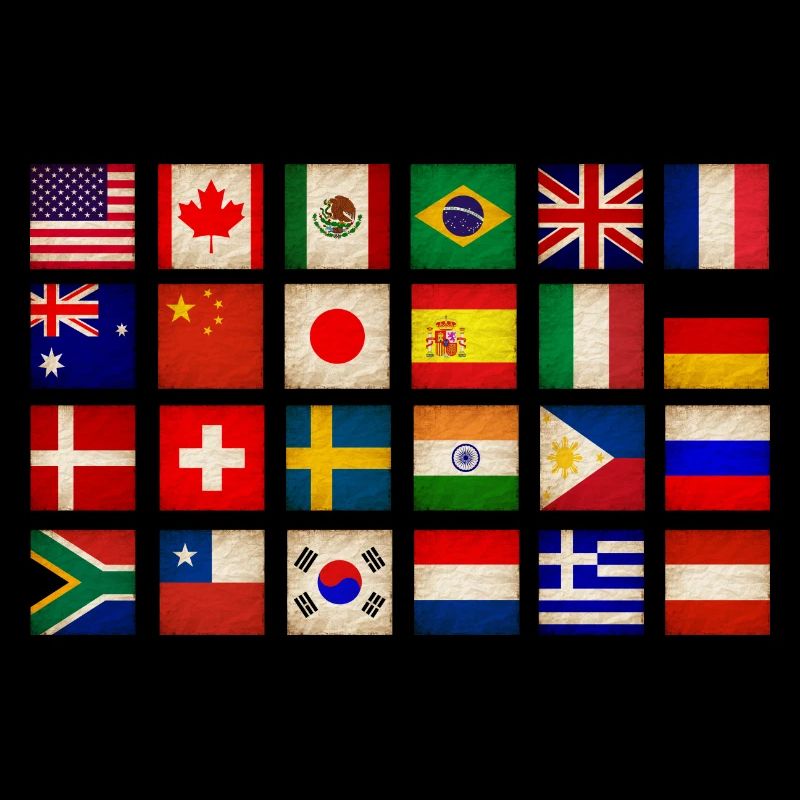 Drapeaux internationaux du monde - Drapeaux des pays