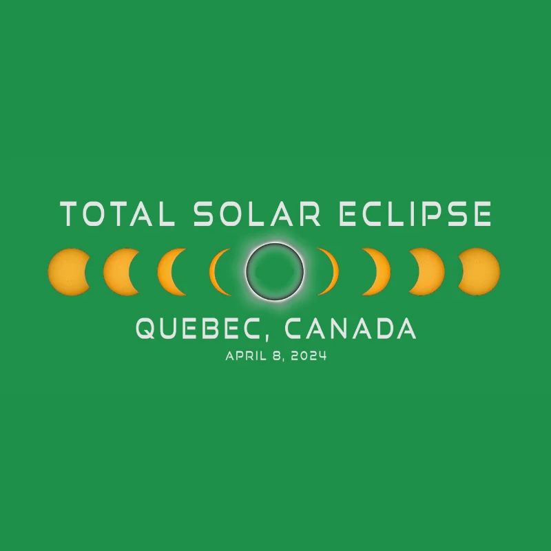 Québec Canada Eclipse Solaire 2024 8 avril Souvenir