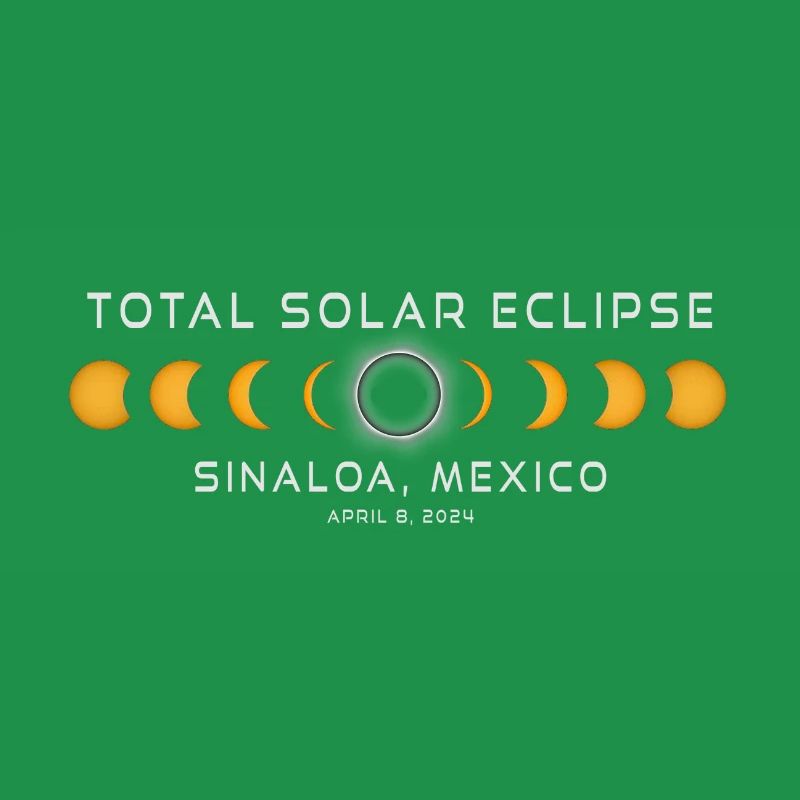 Sinaloa Mexique Eclipse Solaire 2024 8 avril Souvenir
