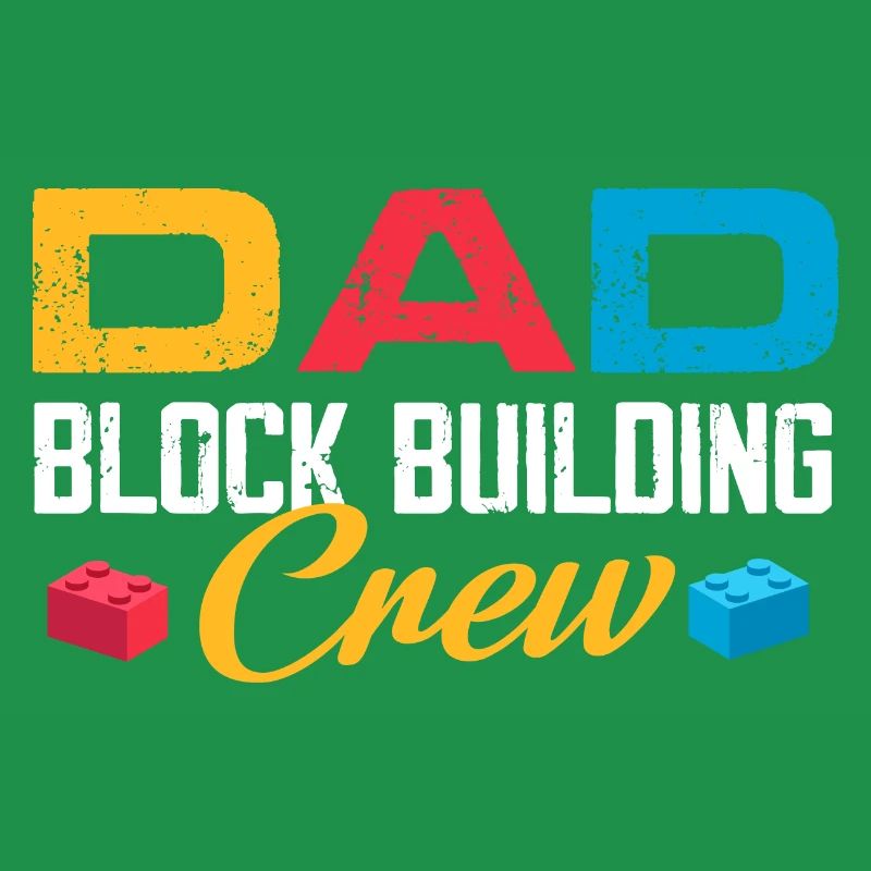 Équipe de construction de blocs de papa