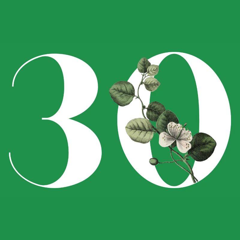 Nummer 30 Blumengrün - 30. Blumengeburtstag