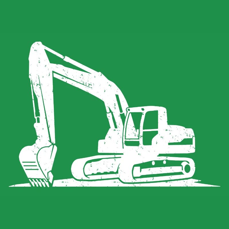 Loading Bucket Silhouette Excavator Operator Gift