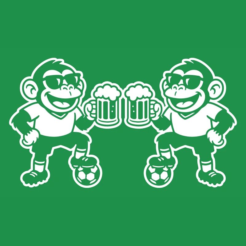 Fussball Affe Bier