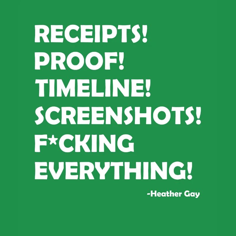 Receipts Proof Timeline Screenshots Everything