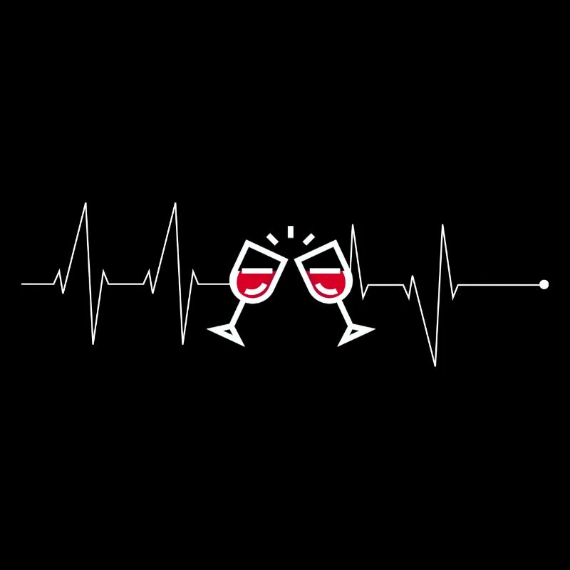 Wine Heartbeat ECG Wine Drinker Wine