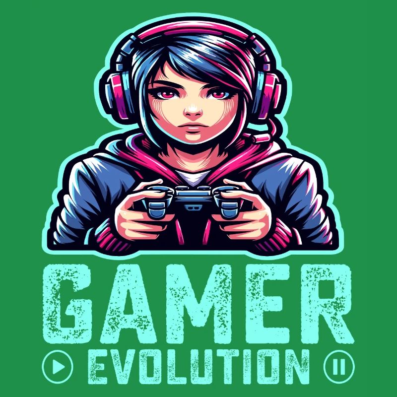 Die Evolution eines Gamers, cooles Gaming-Design